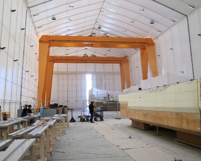 Nowoczesna hala produkcyjna modułowa – PS Namioty Halowe